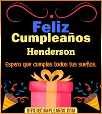 Mensaje de cumpleaños Henderson